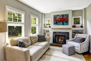 Living Room with Fireplace